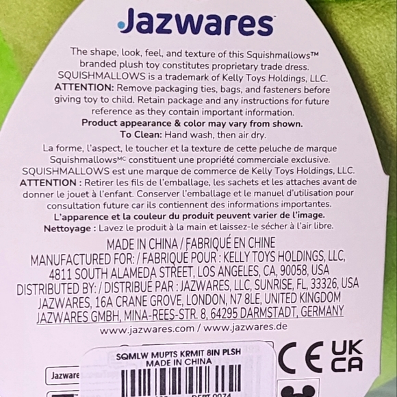 KERMIT 🐸 Green Frog Muppets Original Squishmallow By Kelly Toy ☆》NWT《☆ - Picture 8 of 8